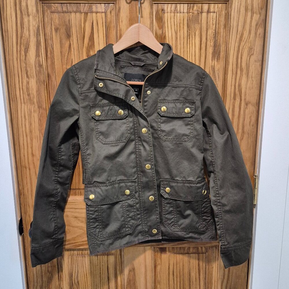 J.Crew Downtown Field Jacket in Olive Green Size XS